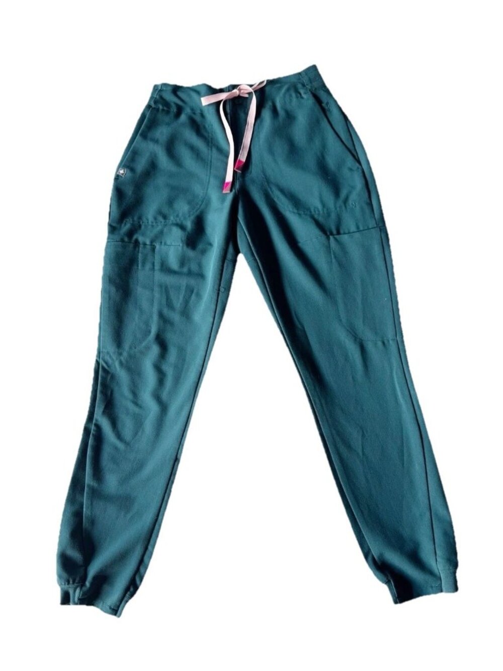 FIGS Women's Sz XS Petite Drawstring Utility Joggers Scrub Pants Teal W22SW2054P